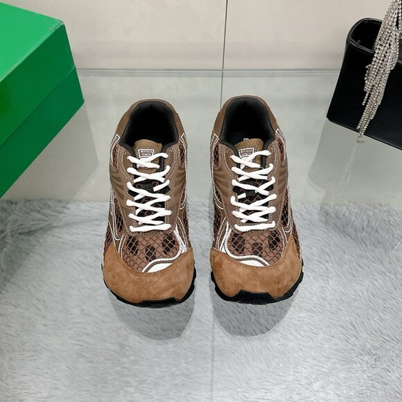 Bottega Veneta Brown Wrap Pleated Sneakers - Picture 4 of 7